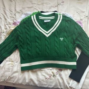 tna cropped knit sweater
